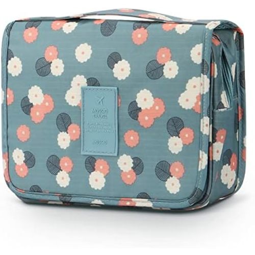 Mossio Hanging Toiletry Bag - Large Cosmetic Makeup Travel Organizer for Men & Women with Sturdy Hook