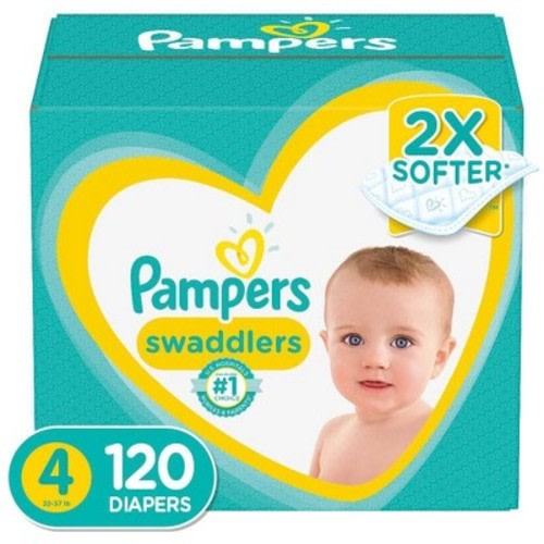 Pampers Swaddlers Disposable Diapers Enormous Pack - Size 4 (120ct )