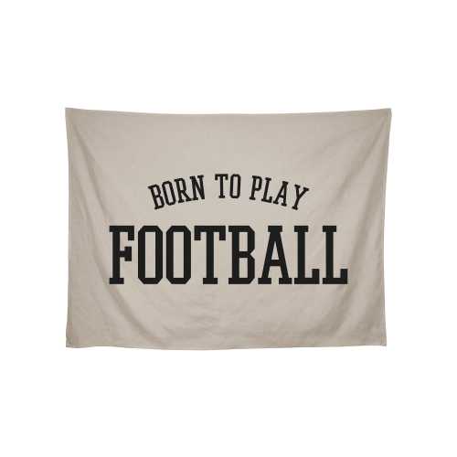Sports Flag Banner, Born To Play Football, Sports, Kids Room Decor, Motivational, Sports Kids, Vintage Decor, Wall Hanging, Multiple Colors