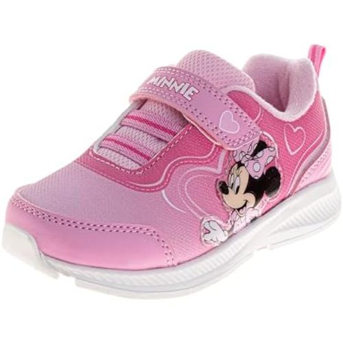 Kids Character Shoe Spiderman Cars Paw Patrol Minnie Mouse Frozen Stitch Girls Shoes for Girls Boys Strap Casual Walking Athletic Running Shoes (Size 7-10 Girl Toddler / 11-12 Little Girl)