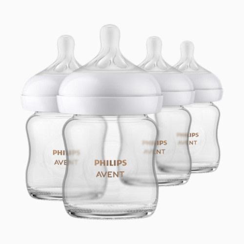 Glass Natural Baby Bottle with Natural Response Nipple - 4 Oz