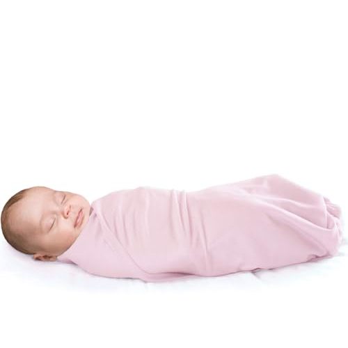 Woolino Baby Swaddle Blanket, 100% Merino Wool Receiving Blanket for Boys & Girls, Swaddles for Newborns 0-3 Months, Pink