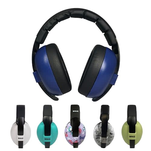 Banz Bubzee Baby Ear Defenders 0-2 Years - Loud Noise Canceling Baby Headphones & Toddler Ear Muffs, Size Adjustable