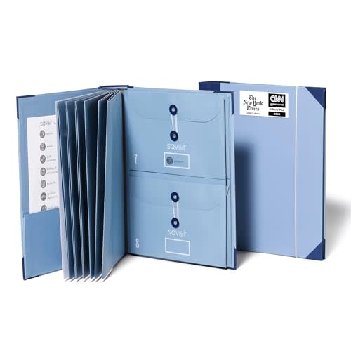 Savor | 2025 Edition The Folio™ Document Organizer | Custom Dyed Cloth-Bound Expanding File for Important Papers, Passports, Birth Certificates & More | Ideal for Home Organization & Graduation Gift