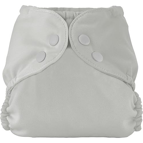 Esembly Cloth Diaper Outer, Waterproof Swim Cloth Diaper Cover, Leak-Proof and Breathable Layer Over Prefolds, Flats or Fitteds, Reusable with Snap Closure - Size 2 (18-35lbs), Dove