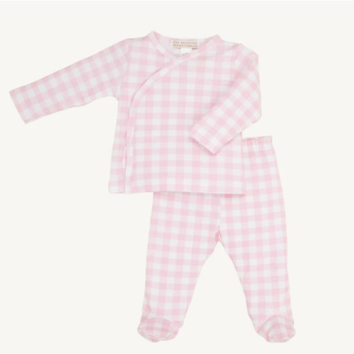Cameron Cross-Front Set - Palm Beach Pink Gingham