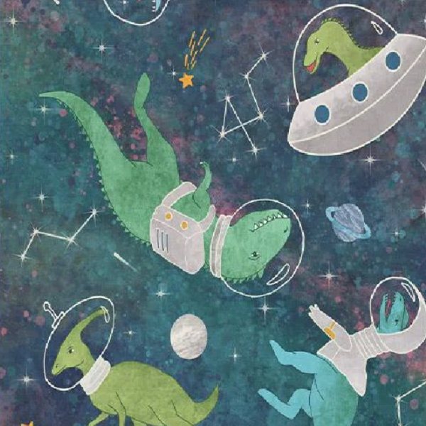 Dinosaurs in Space Rug | Ruggable US