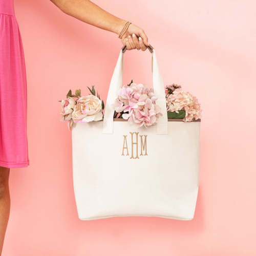 Monogrammed Tote Bag | Ivory