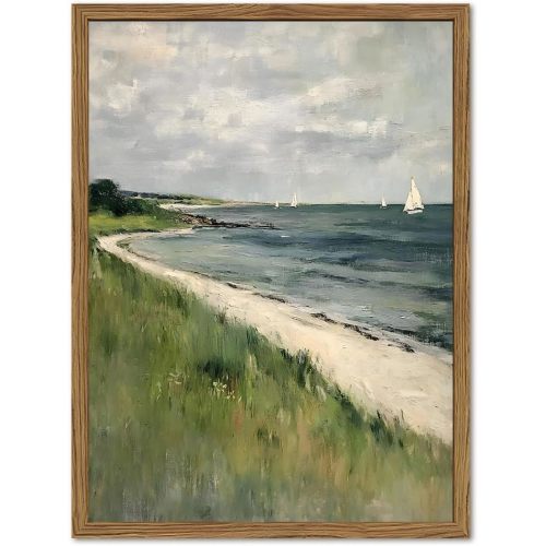 Vintage Coastal Sailboat Wall Art