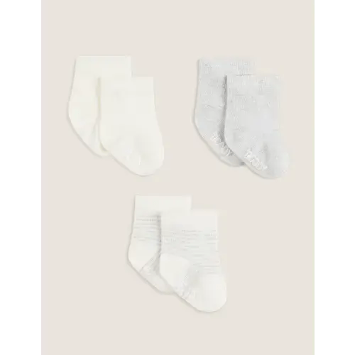 Baby Socks - 3 Pack-Heather Grey