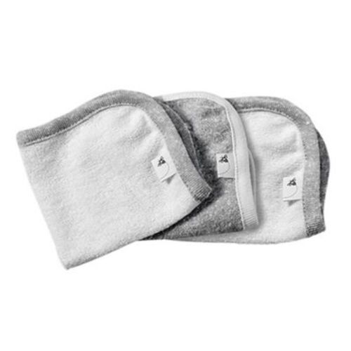 Burt's Bees Baby® 3-Pack Organic Cotton Washcloths in Grey - HEATHER GREY - 8.5" X 8.5"