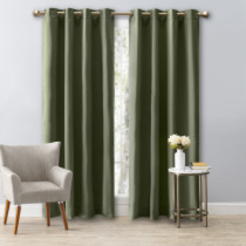 Ricardo Trading Ultimate Black Out Grommet Window Panel Curtain - Sage, 56"W X 84"L