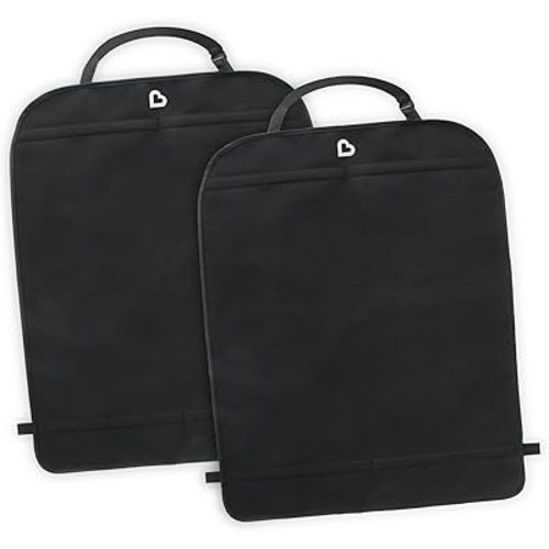 Munchkin® Back Seat Cover for Kids, Deluxe Kick Mats™ Car Seat Protector, Black, 2 Pack