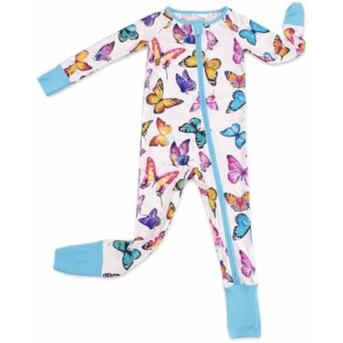 Liyah Loom® Signature Bamboo Baby Romper – Printed 2-Way Zipper Pajamas, Breathable Sleep & Play for Babies 0–18M