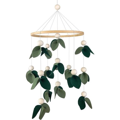 Cute Baby Mobile for Crib - Gender Neutral Mobile for Nursery Decor - Felt Cloth Leaves Mobile Boho Nursery Decor - Crib Mobile for Girls, Boys - Mobile for Bassinet
