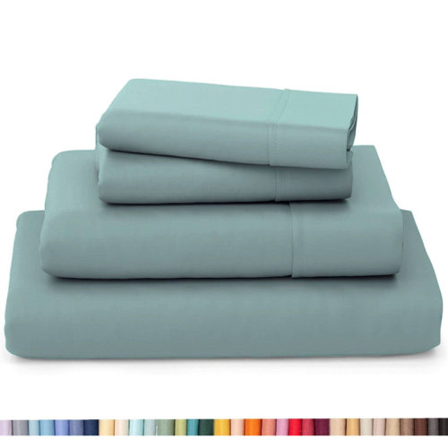 WW Sheets Ultra Soft Bamboo Sheet Set - 4 Pc Set - Wrinkle Resistant - Cooling Sheets with Deep Pockets & Reviews | Wayfair