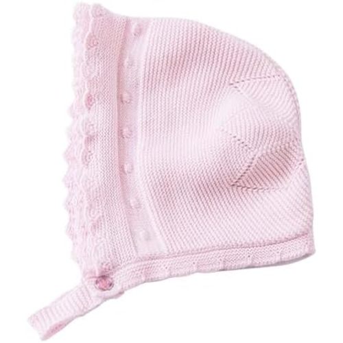 Vivobiniya Toddler and Baby Girl Knit Lace Bonnet Newborn Girl Hats Winter Fall caps Christmas Hats
