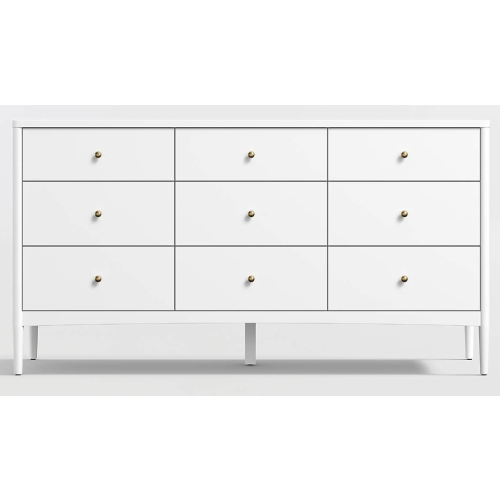 Hampshire 64" White Extra Wide 9-Drawer Kids Dresser