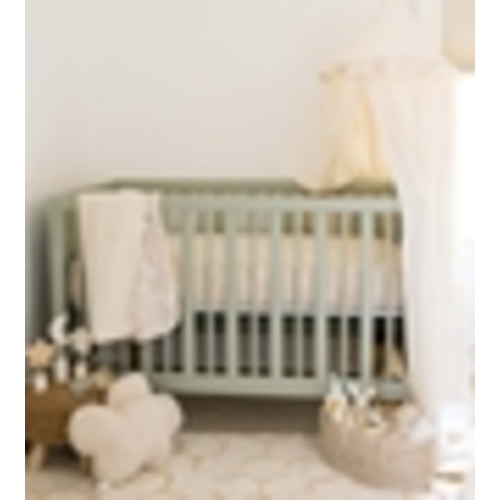 Good Night Sky Organic Cotton Crib Sheets Limestone