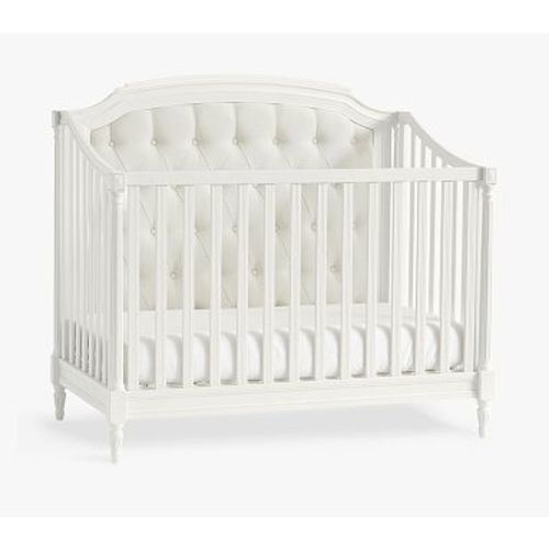 Blythe 3-in-1 Upholstered Convertible Crib, French White & Ivory Washed Linen Cotton, In-Home