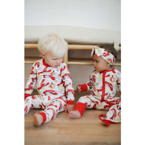 Zipper Baby Pajamas | Super Soft Viscose Bamboo | Crawfish Print | Free Shipping >$75 – Southern Slumber