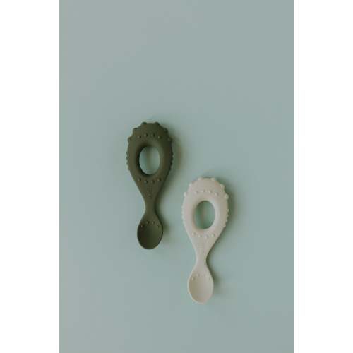 Silicone Baby Spoon 2-Pack Evergreen & Meadow