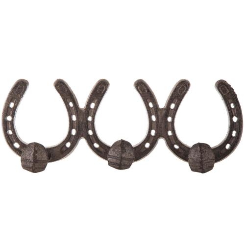 Horseshoe Metal Wall Decor With Hooks