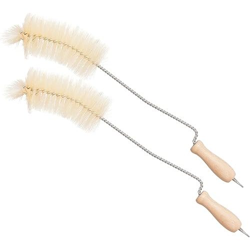 Redecker Baby Bottle Brush with Pig Bristles and Steel Wire and Beechwood Handle, 12-1/2-Inches, Set of 2
