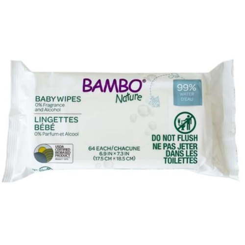 Bamboo Nature 2377882 Bambo Nature Baby Wipes - Pack of 12