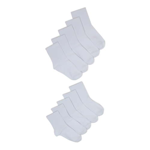 Wonder Nation Baby and Toddler Crew Socks, 10 Pack, Size 0M- 5T