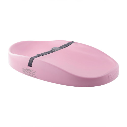 Bumbo Baby Changing Pad, Contoured Diaper Mat with Neck Support, Pink