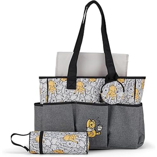 Disney Baby Multi-functional Travel Tote Diaper Bag with Changing Pad - Large - Winnie the Pooh Hunny