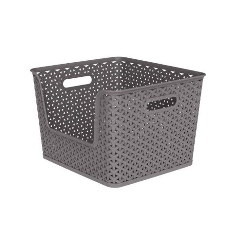 Y-Weave Easy Access Storage Bin White - Brightroom™: Polypropylene, 15 Volume, 13" Cube Compatible, Rectangle Shape