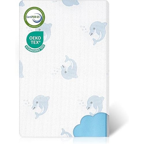 Pack and Play Mattress,38"X26" Pack N Play Mattresses with Dual Sided Firm & Soft Memory Foam,Breathable Baby Mattress for Pack N Play