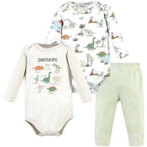 Hudson Baby Unisex Cotton Bodysuit and Pant Set