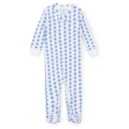 Lila & Hayes - Parker Boys' Zipper Pajama Sailing Away