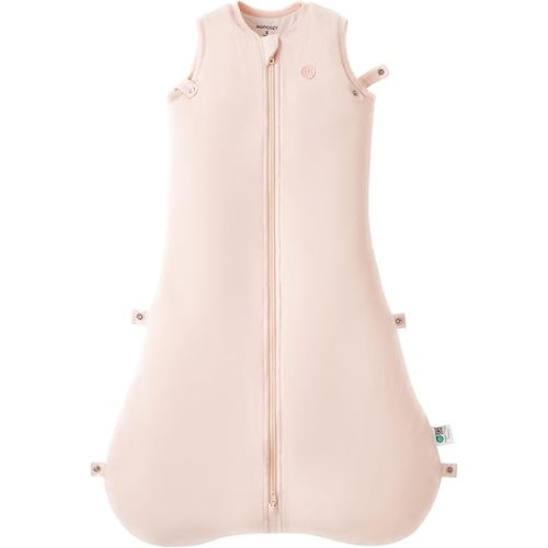 Momcozy Sleep Sack for Baby 0-6 Months, 1.5 TOG Baby Wearable Blanket with Supportive Plush Filling, Two-Way Zipper for Easy Diaper Changes, Snap-Fit Design for Growing Babies, Small, Pink