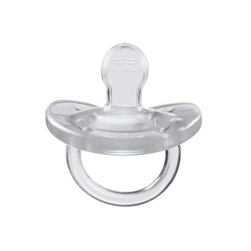 Chicco PhysioForma 100% Soft Silicone One Piece Pacifier for Babies aged 0-6 months | Orthodontic Nipple Supports Breathing | BPA & Latex Free | Reusable Sterilizing Case | Clear, 2pk - 0 - 6 months - Clear Two Pack