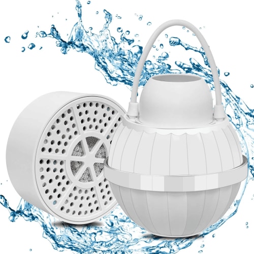 Bath Ball Filter, Bathtub Water Filter Removes Hundreds of Contaminants for Softer and Healthier Skin, BPA Free - 2,800 Gallons of Filtration - White