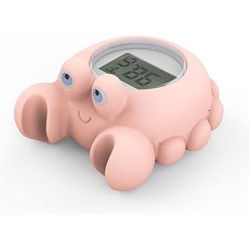 Baby Bath Thermometer Floating Bath Toy, Bathtub Thermometer WaterTemperature Warning Baby Bath Safety(Crab)