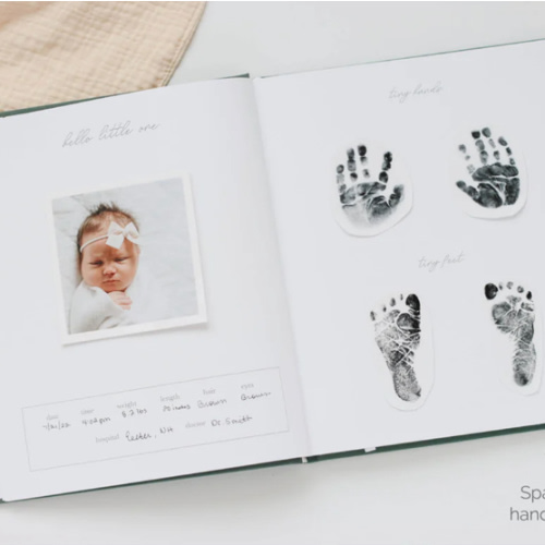 Linen Baby Book - Oat