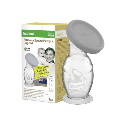 haakaa Silicone Breast Pump & Silicone Cap 5oz/150ml, Gen.2