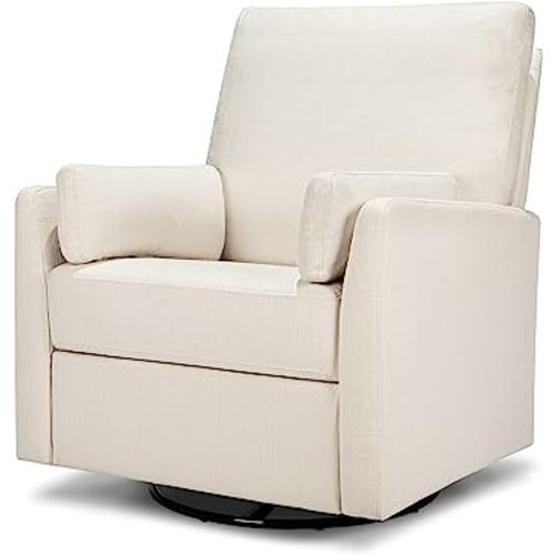 Carter's by DaVinci Ethan Swivel Recliner in Performance Cream Linen, GREENGUARD Gold & CertiPUR-US® Certified
