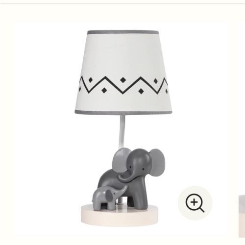 Me & Mama Nursery Lamp with Shade & Bulb