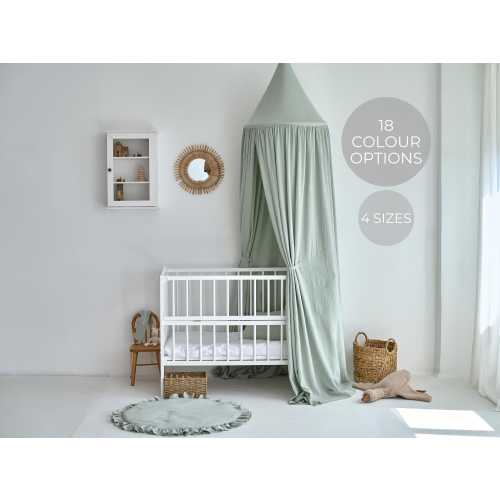 Kids Bed Canopy, canopy sage green, Hanging Canopy, Crib Canopy, Bed Canopy, Bed Tent, Muslin Bed Canopy, Crib Bed Baldachin