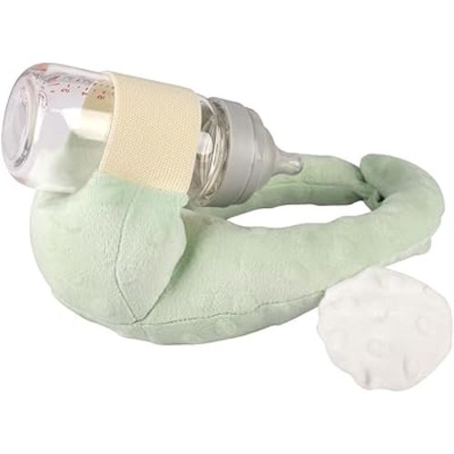 Baby Bottle Holder, Cute Bottle Feeding Pillow, Adjustable Baby Feeding Support Nursing Pillow for Infants Newborn,Green (No Bottle)