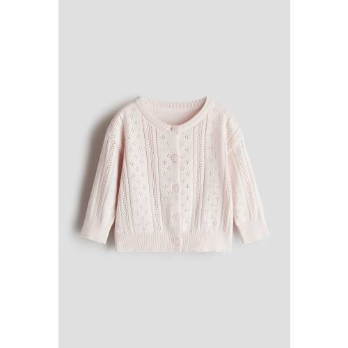 PATTERN-KNIT COTTON CARDIGAN