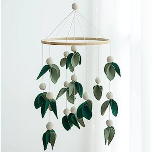 Baby Nursery Mobiles - Forest Baby Mobile Green Leaf Mobile for Crib Mobile Baby Mobile for Crib Nursery Mobile for Boys Girls Boho Nursery Decor Toy Baby Shower for Infant