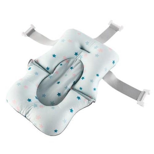 Baby Bath Cushion Pad Newborn Bathtub Mat Infant Bath Supporter Net Baby Bathtub Pillow Non-Slip Floating Bathing Tub Seat (Light Green, 28cm*43cm*26cm)