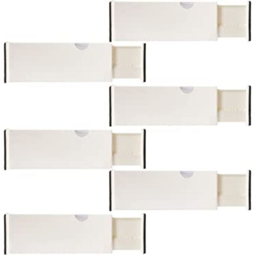 6 Drawer Organizer and Dividers, Organize Silverware and Utensils in Home Kitchen, Divider for Clothes in Bedroom Dresser, Designed to Not Snag Underwear and Bra Fabrics, Bathroom Storage Organizers